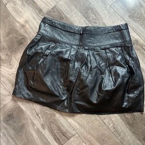 Geren Ford Black leather Mini Skirt